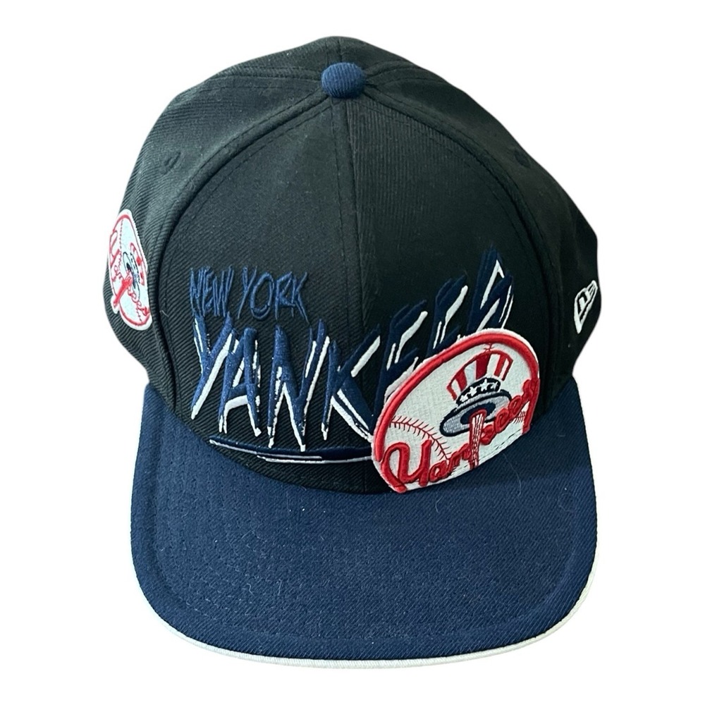 New Era NEW YORK YANKEES 9Fifty Graffiti Spellout Hat Logo Navy SNAPBACK